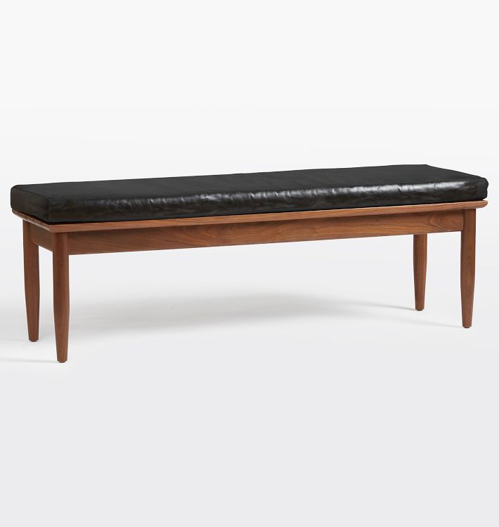 Shaw Bench with Leather Cushion