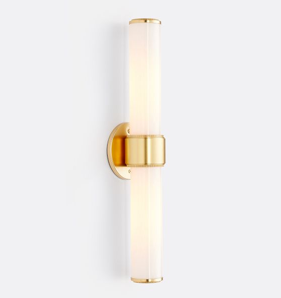 Glass Solid Brass Sconce Wall Lights Bathroom Lights Vanity
