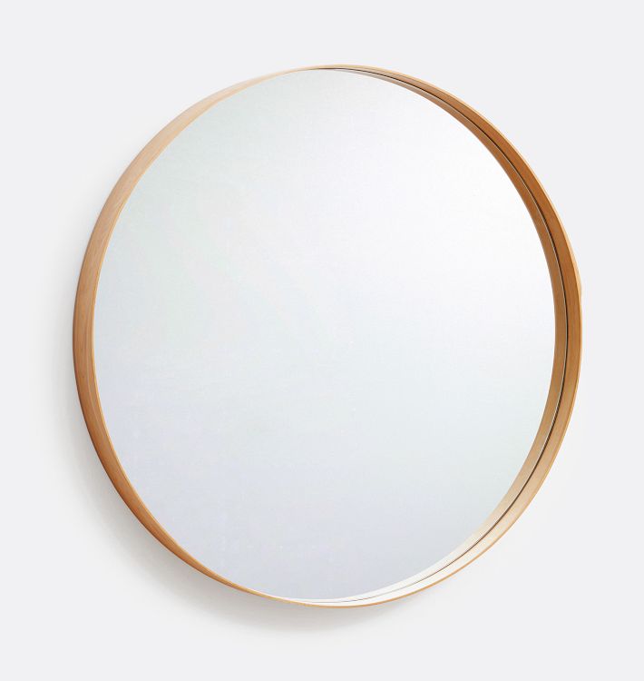 Bentwood Round Wood Mirror