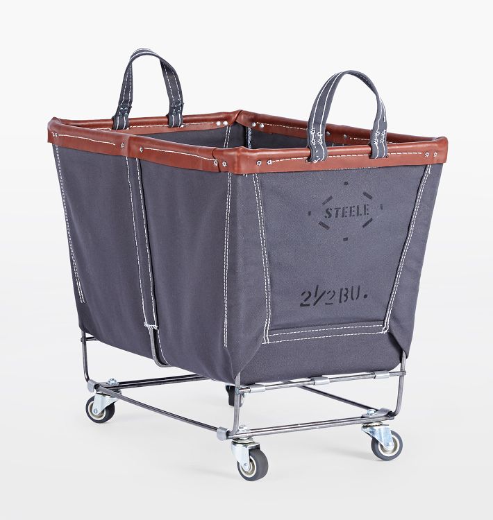 3 Bushel Steele Canvas Laundry Cart