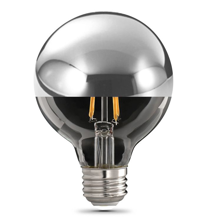 FEIT LED Filament G25 Chrome Tip 4.5W 40We Bulb