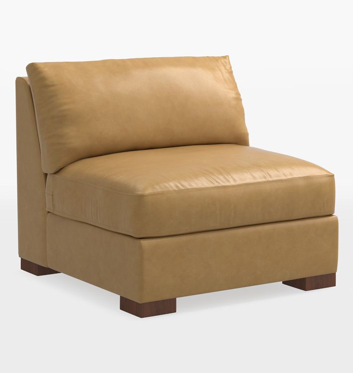 Guilford Leather Armless Chair Sectional Component