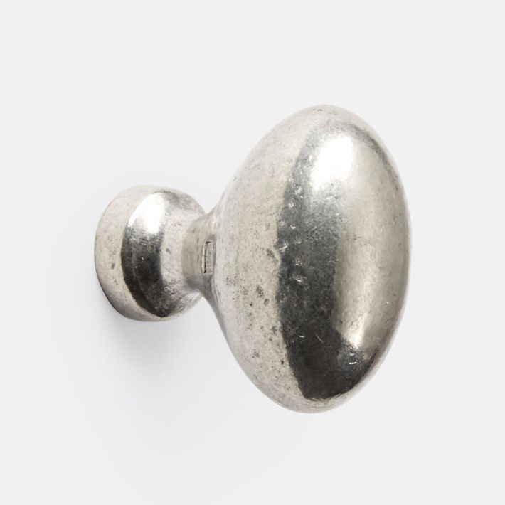 Medium Pewter Oval Cabinet Knob