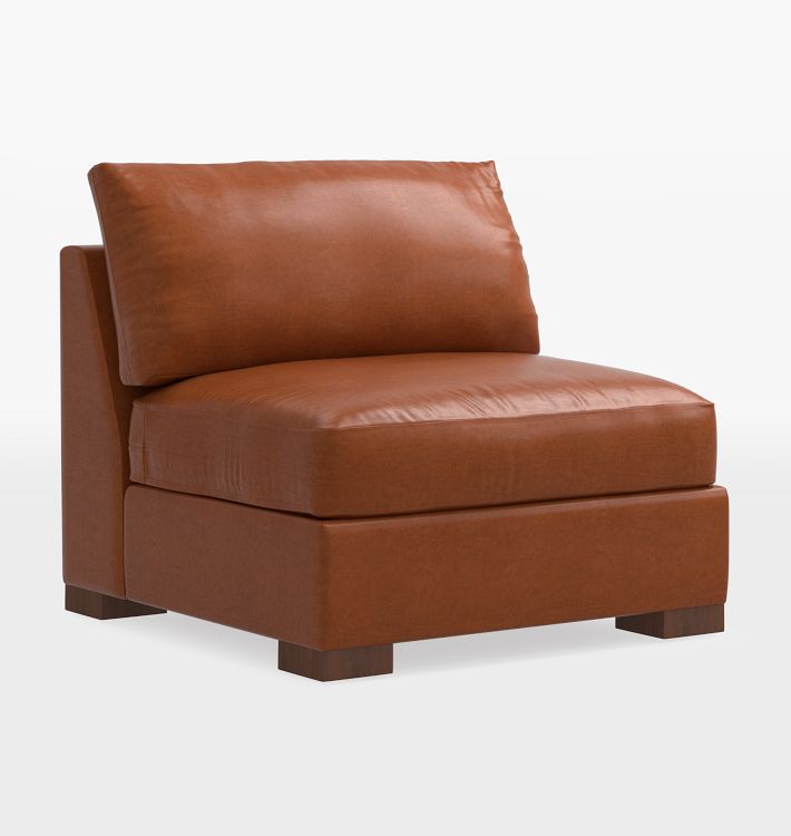 Sublimity Leather Armless Chair Sectional Component