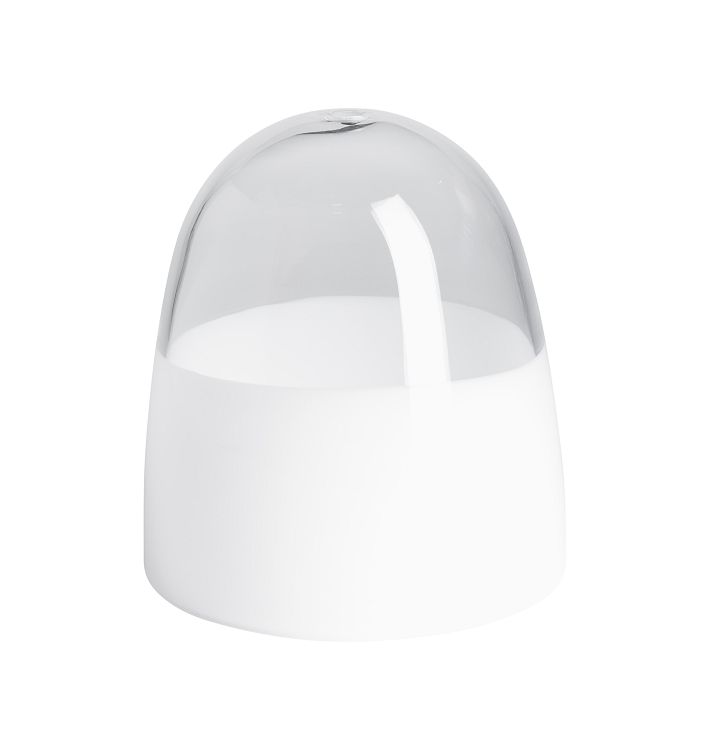 Haleigh Replacement Bell Shade, Clear &amp; Opal Split - 8&quot;