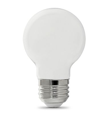 Rejuvenation 2448701 Feit LED Filament G16.5 Frosted 5.5W 60We Bulb 2 Pack, Title 20 Compliant - Standard Base