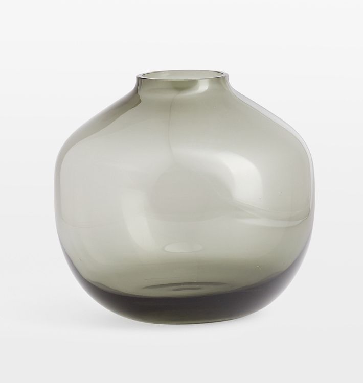 Audrey Low Round Glass Vase