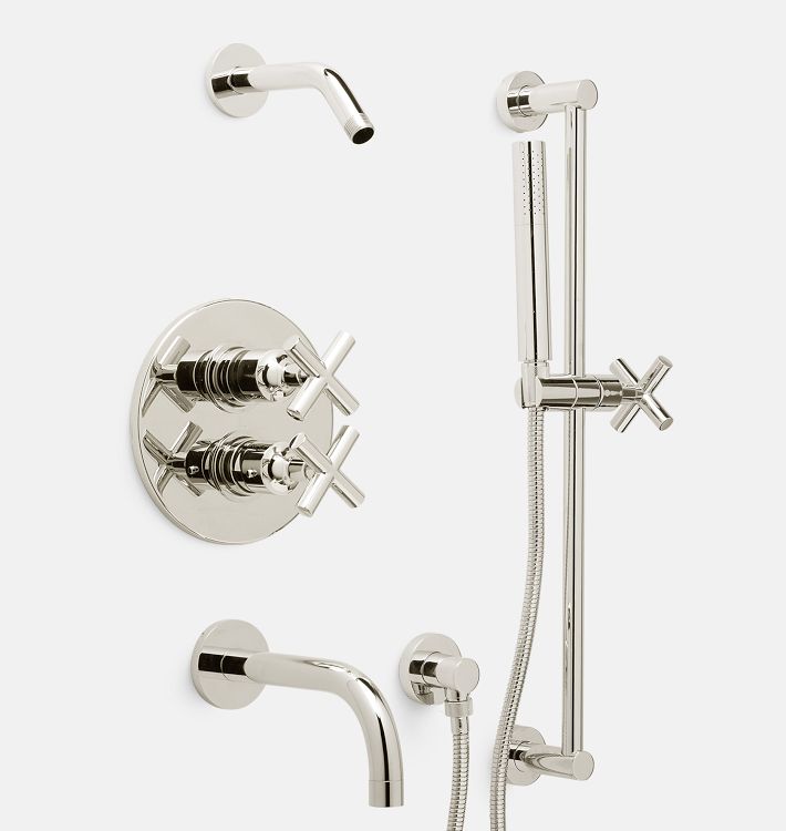 Waterhouse Thermostatic Tub &amp; Shower Set with Handshower
