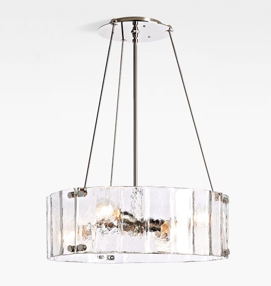 Willamette 24" Clear Fluted Glass Chandelier Rejuvenation
