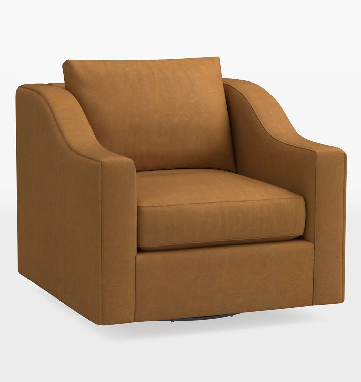 Guilford Leather Swivel Chair