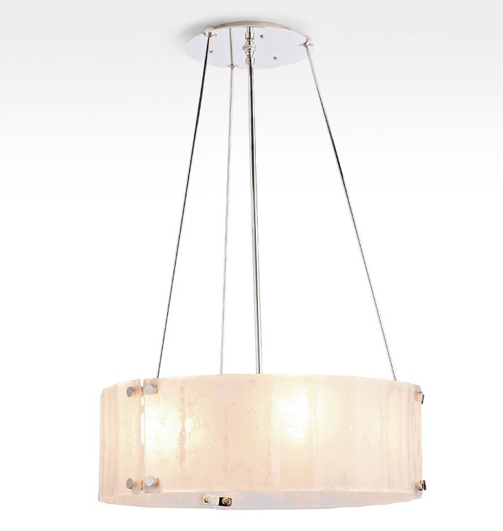 Willamette 24&quot; Aged White Fluted Chandelier