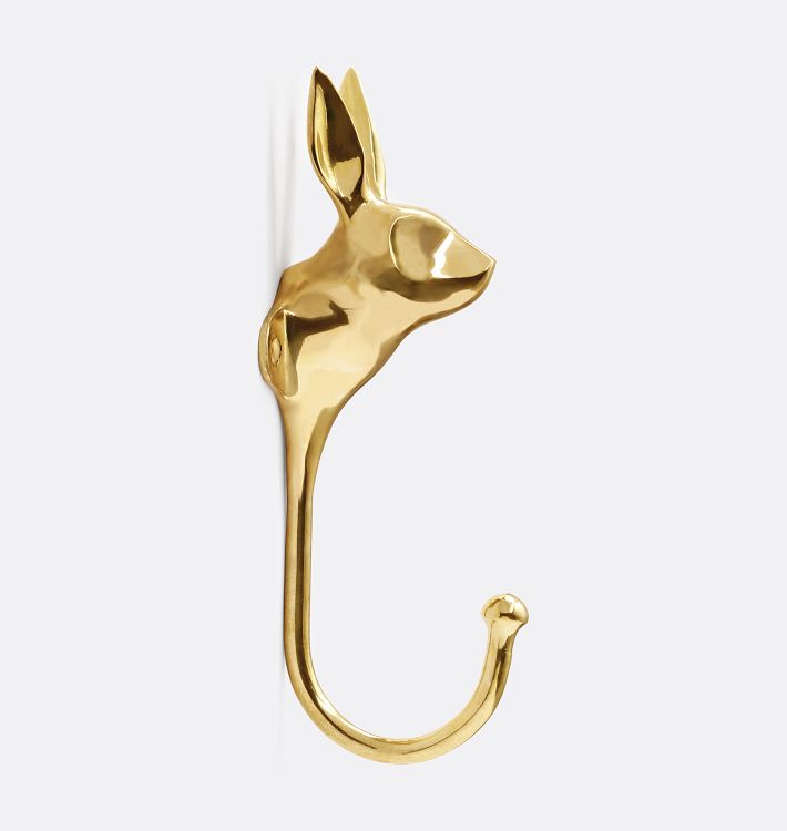Brass Hooks Tiny Animals – Fern