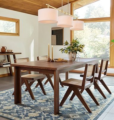 Expandable rectangle deals dining table