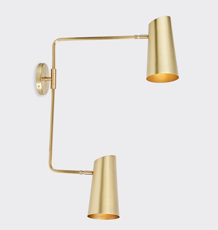 Cypress Double Swing Arm Sconce