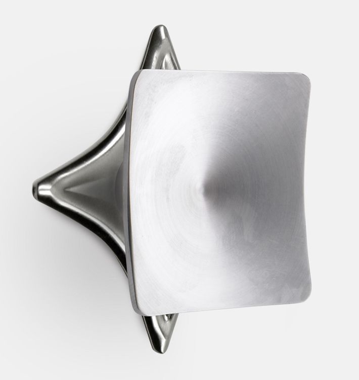 Square Cabinet Knob with Star Backplate