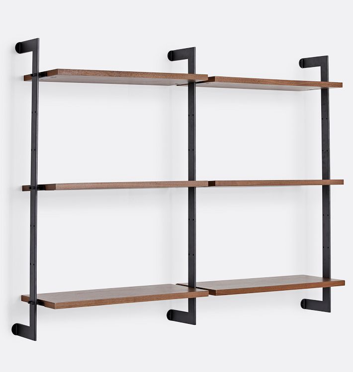 Holgate Double Modular Shelf Set with 48&quot; Rails