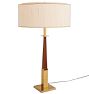 Mid-Century Teak and Brass Table Lamp