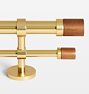 Hillcrest Adjustable Brass Drapery Rod Set