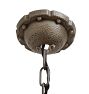 Vintage Romance Revival Bare Bulb Chandelier with Faux-Hammered Finish