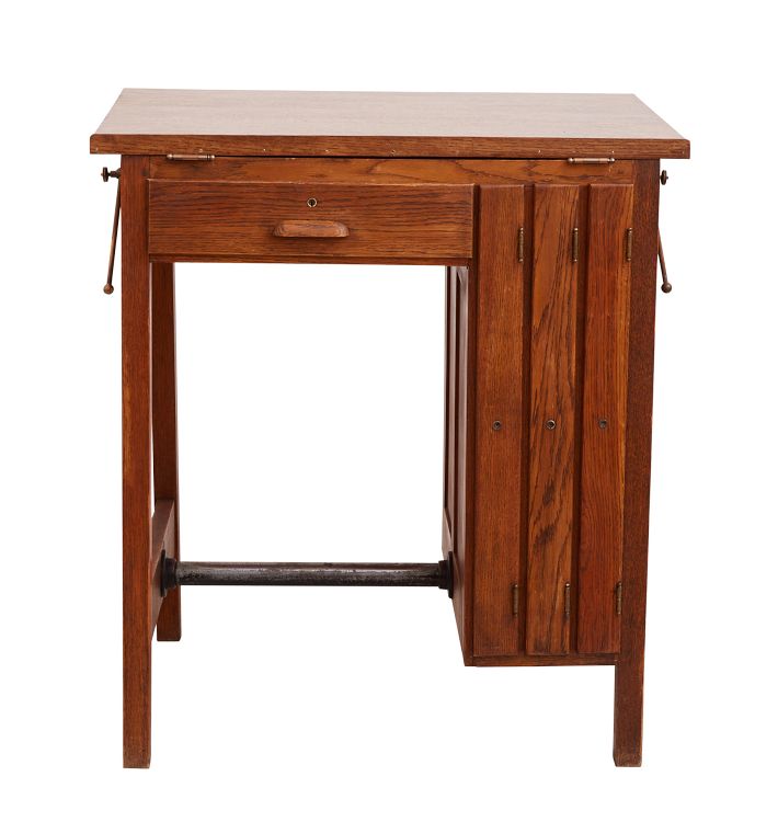 Drafting desk deals with storage