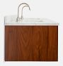 Geneva 60&quot; Wall Mount Walnut Double Vanity