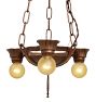 Vintage 3-Light Romance Revival Chandelier with Red Highlights