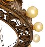 Vintage 20-Light Bronze Classical Revival Ring Chandelier