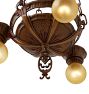 Vintage 3-Light Romance Revival Chandelier with Red Highlights