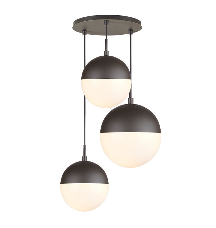 Palo Alto Mixed Globe 3-Light Multipendant