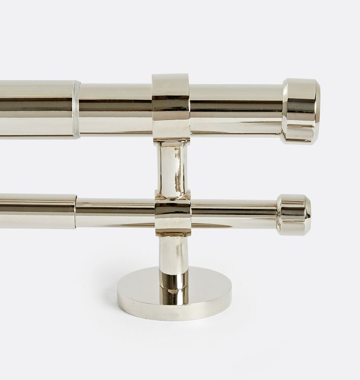 End Cap Adjustable Brass Drapery Rod Set Rejuvenation