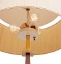 Mid-Century Teak and Brass Table Lamp