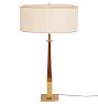 Mid-Century Teak and Brass Table Lamp