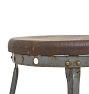 Industrial Stool with Oak Seat