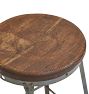 Industrial Stool with Oak Seat