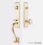 Putman Exterior 2-1/4&quot; Brass Knob Tube Latch Door Set with Level Bolt, Smart home technology