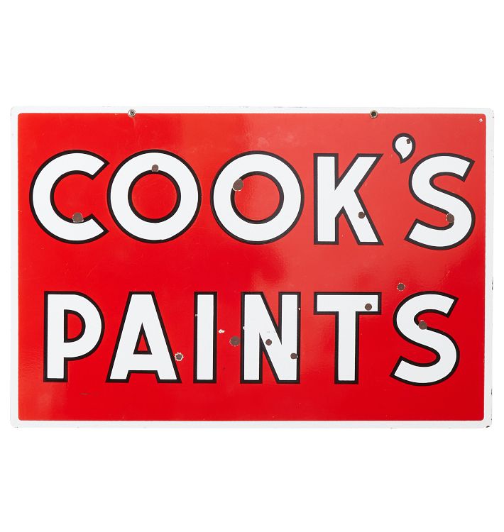 Cook's Paint's Porcelain Sign