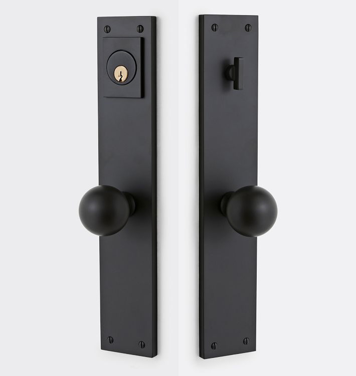 Tabor Ball Knob Exterior Door Hardware Tube Latch Set Rejuvenation