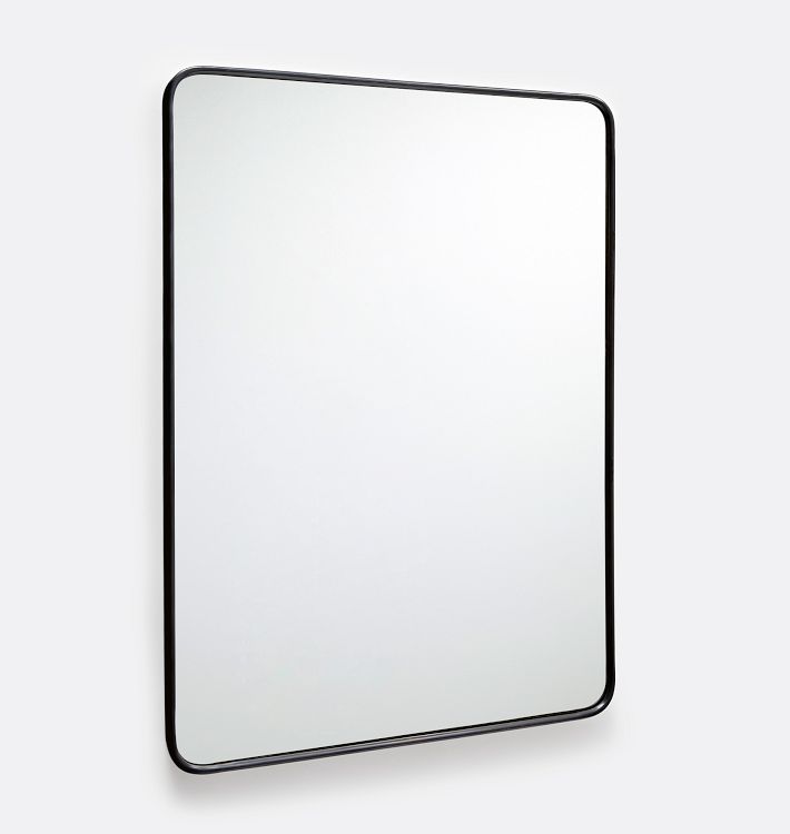 OPEN BOX: Rounded Rectangle Metal Framed Mirror, Oil-Rubbed Bronze - 20&quot; x 30&quot;