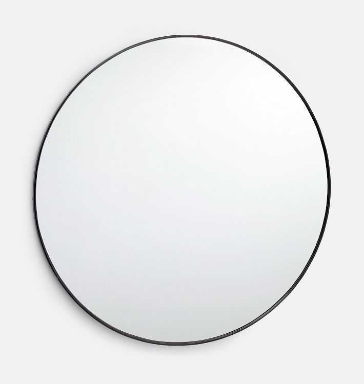 Round Metal Framed Mirror