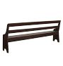 Vintage 8' Primitive Brown Painted Pine Bench