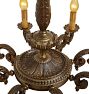 Antique 8-Light Cast Bronze Classical Revival Candle Chandelier