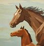 Vintage Paint-by-Numbers Mare &amp; Foal