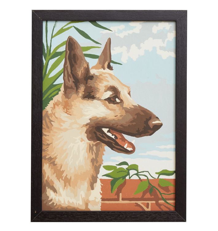 Vintage Paint-by-Numbers German Shephard