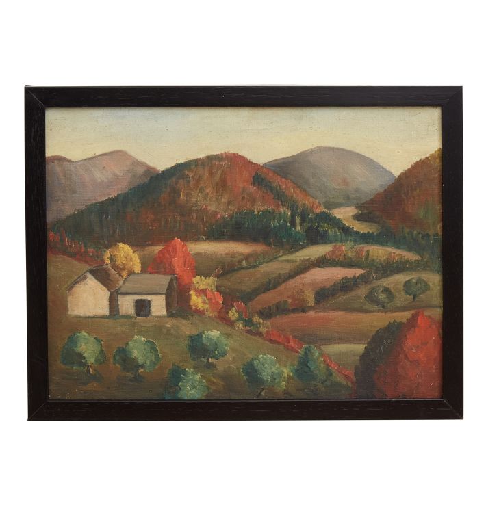 Vintage Fall Landscape Painting