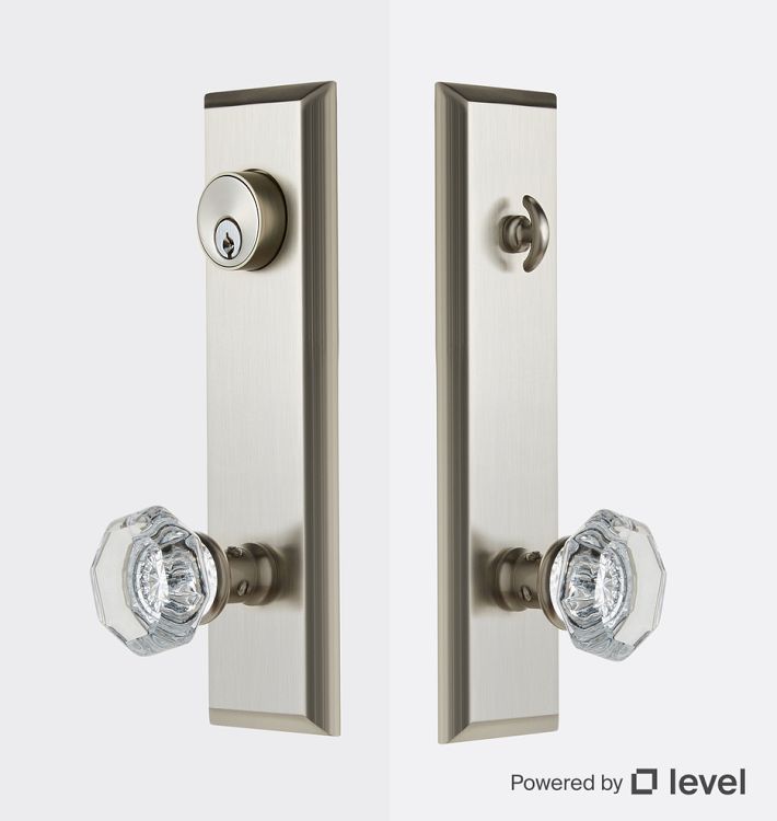 Putman Exterior Crystal Octogonal Door Set with Level Bolt, Smart