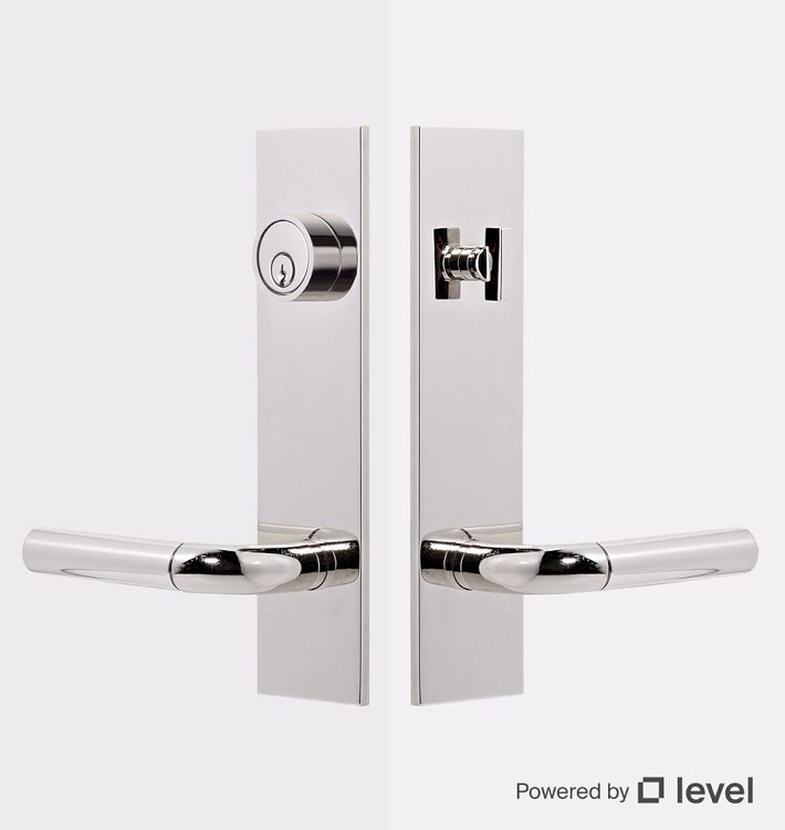Tumalo Exterior Brass Lever Door Set with Level Bolt, Smart home technology