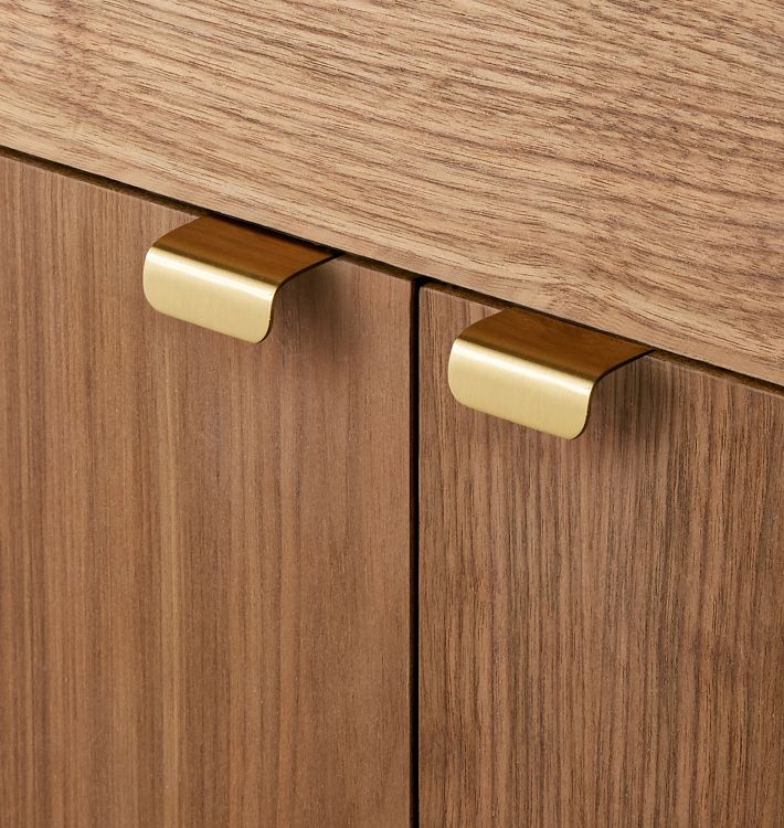 Brass Minimalist Cabinet Pull, Door Pull, Edge Pull, Cabinet Handle