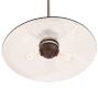 Large Holophane Pendant with Double Socket Cluster