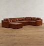 Sublimity Leather 6-Piece Sectional Sofa with Ottoman