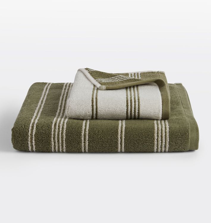 Organic Cotton Striped Terry Towels